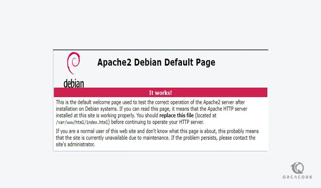apache testpage on debian