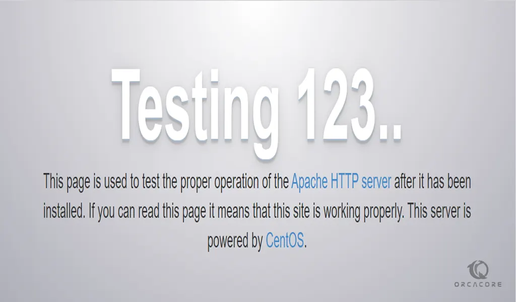 test page apache on centos 7