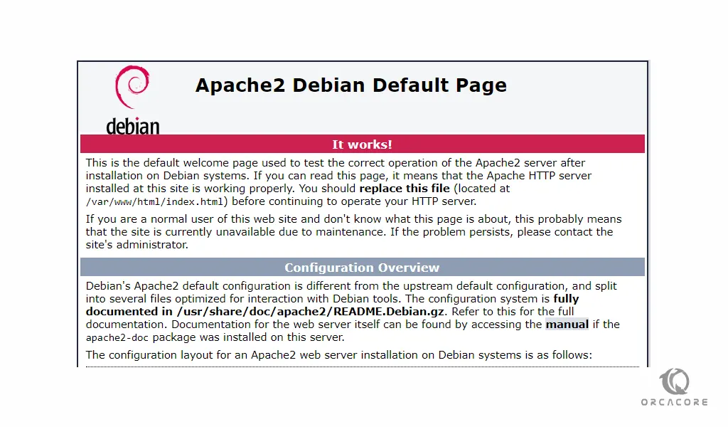 Apache Debian 11 test page