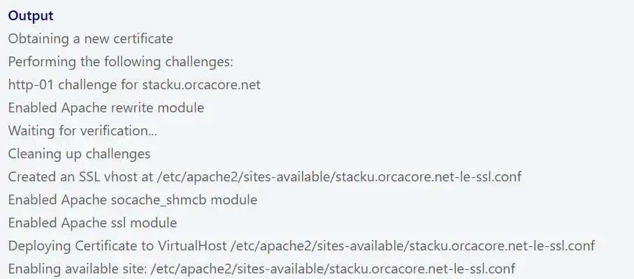 obtain a new certificate from Let's Encrypt