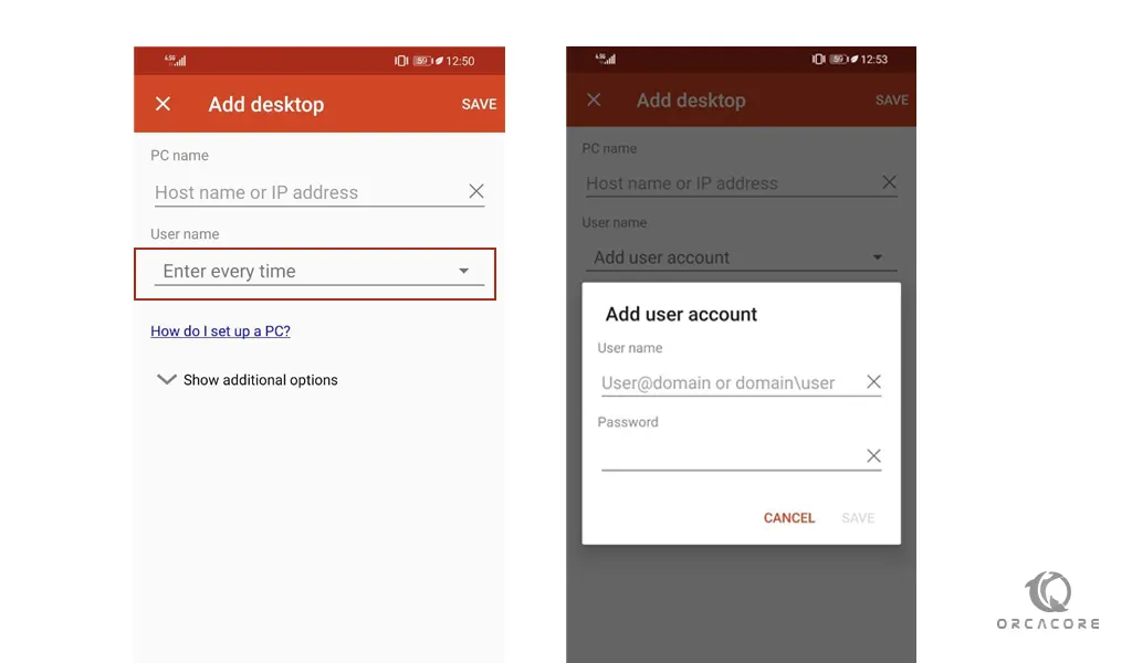 add user account on android device