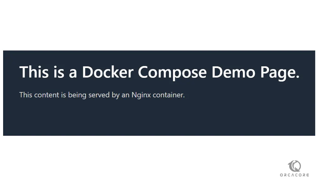 Docker Compose Demo page on Ubuntu 20.04