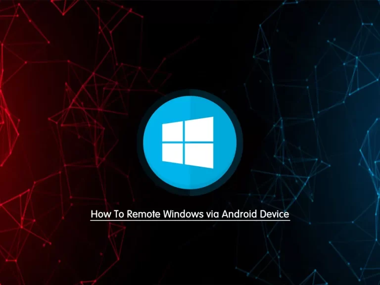 How to remote windows via android device