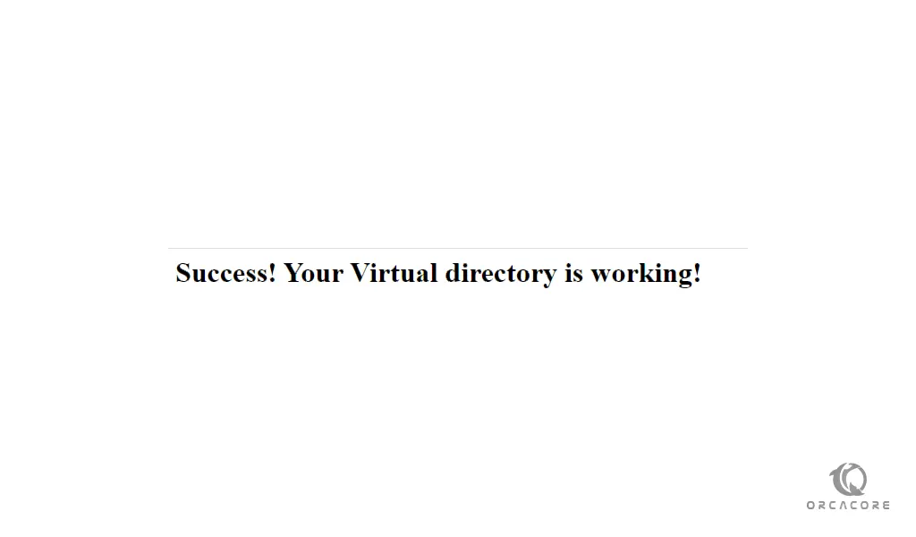 Virtual directory on IIS server 2019