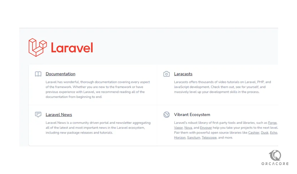 Laravel default page on Debian