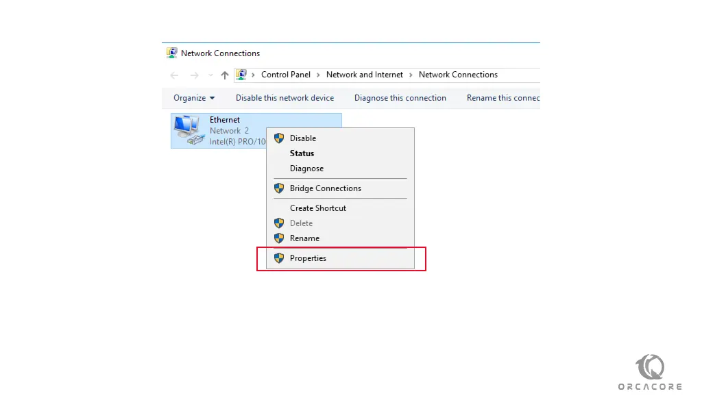 Network connections on Windows server 2016