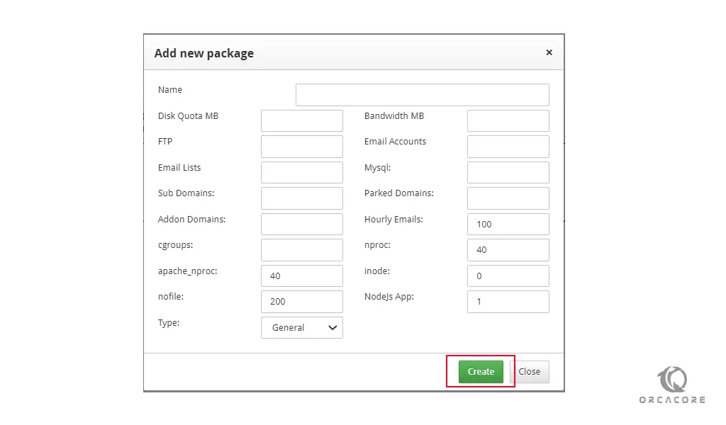 Add a new package on Centos Web Panel
