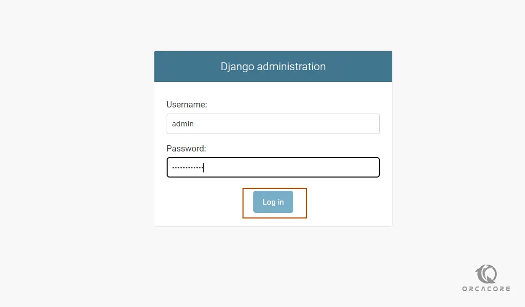 Django admin screen