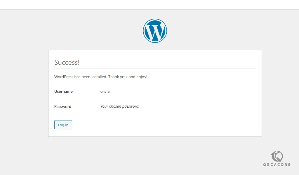 log in to WordPress