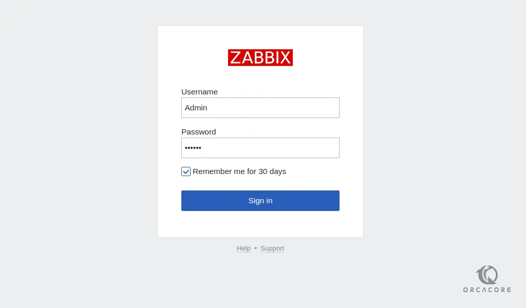 Zabbix login screen on ubuntu 20.04