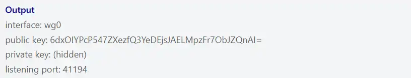 Check WireGuard interface1