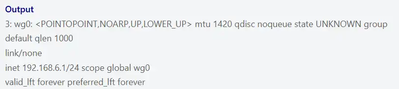 Check WireGuard interface2