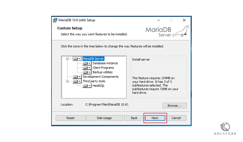 Select MariaDB features