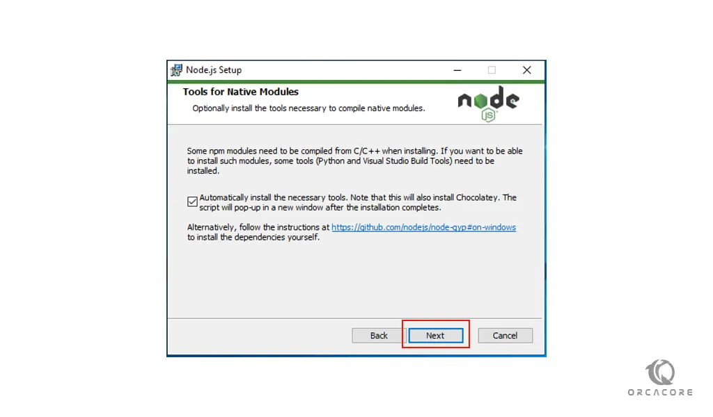Install Node.js necessary tools on windows server
