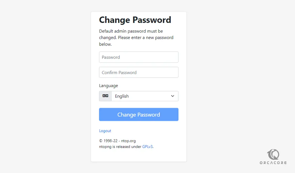 Change Ntopng default password on Centos 7
