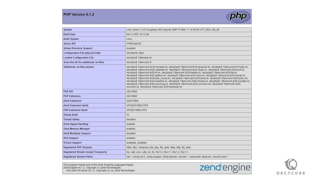 PHP info