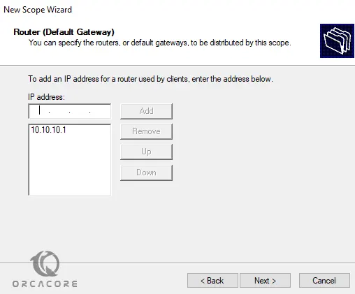 Set default Gateway for DHCP on Windows server 2019