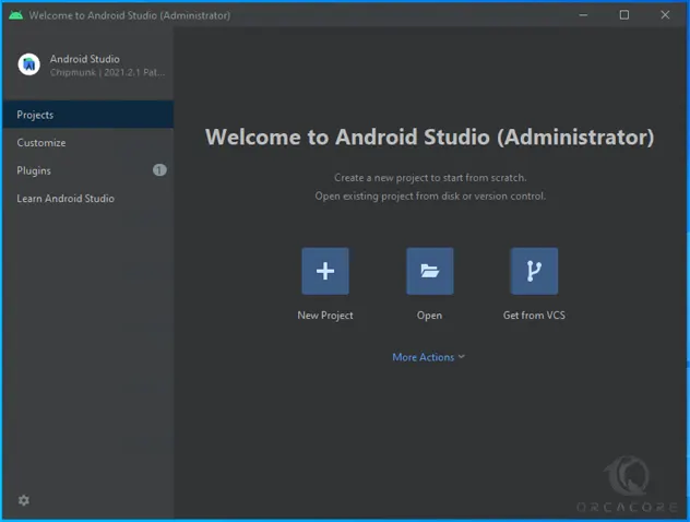 Android studio dashboard on Windows server 2022