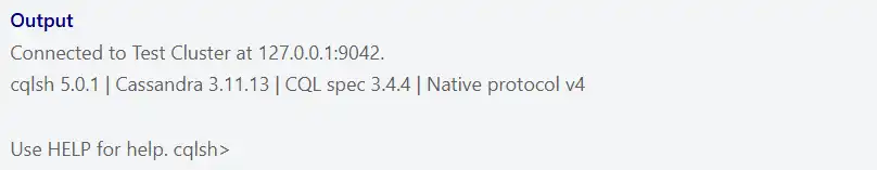 Connected to Cassandra Test Cluster