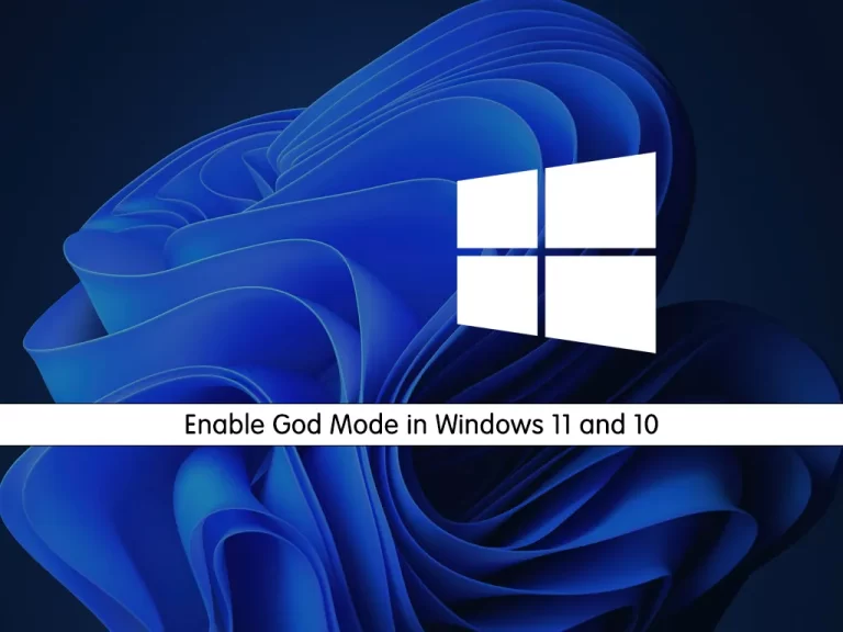 Enable God Mode in Windows 11 and 10