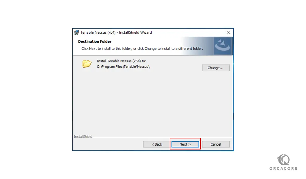 Install Nessus Scanner on Windows Server 2022 nessus destination folder