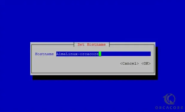 Set hostname for AlmaLinux 9 server
