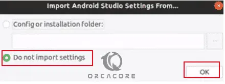 Do not import android studio settings