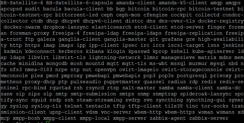 List pre-configured services in FirewallD
