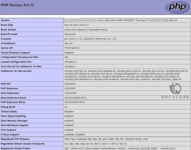 php info rocky linux 9
