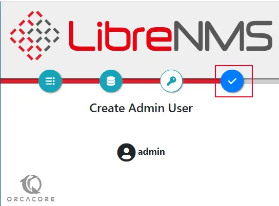 Create admin user for LibreNMS