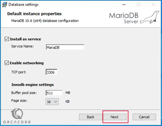 Install MariaDB as service