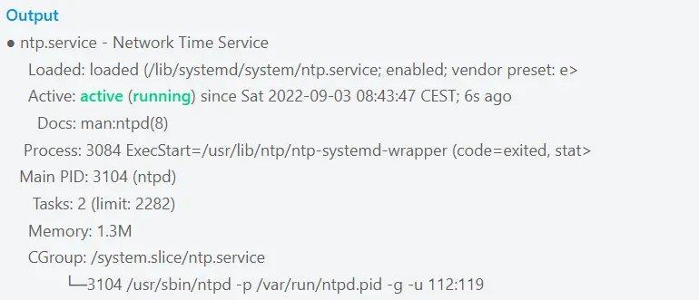 ntp service - Network Time Service