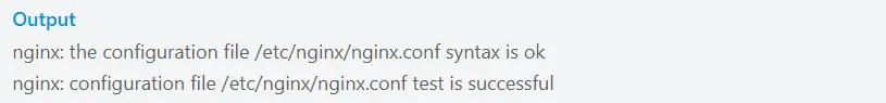no syntax errors for Nginx