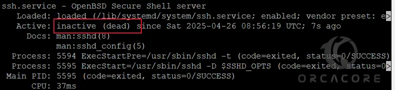 Disable the SSH server
