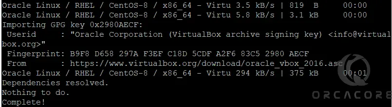 VirtualBox repository has been added to AlmaLinux 8