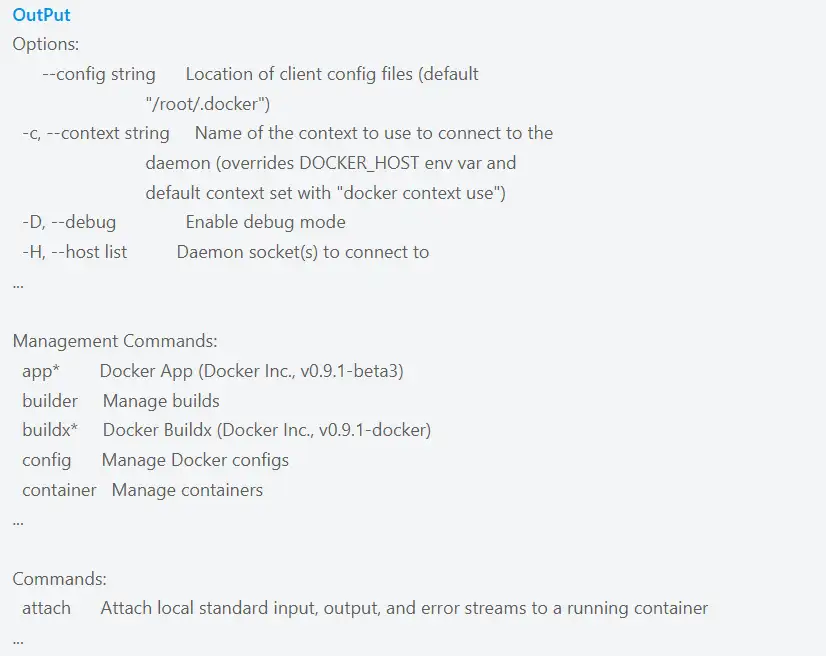 Use Docker Command Line Utility