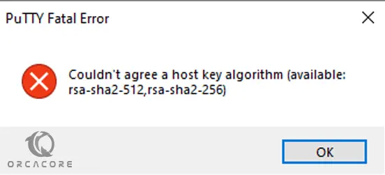 Fix PuTTy couldn't agree a host key algorithm Error
