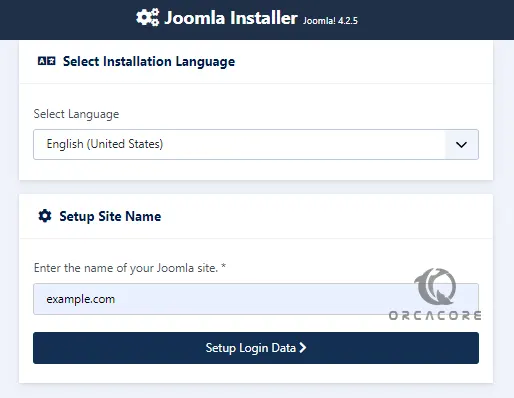 Choose Site name for joomla