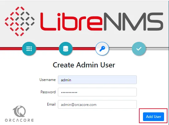 Create LibrENMS admin user