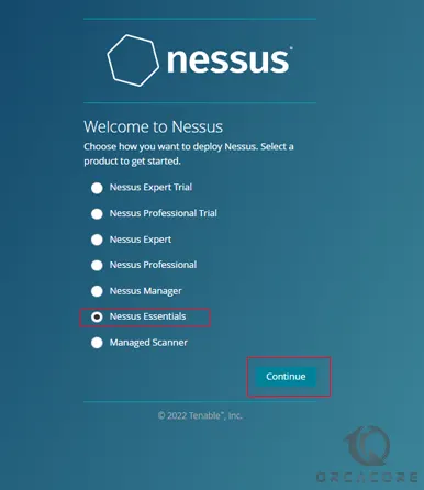 Select Nessus Essentials
