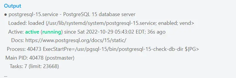 Start and Enable PostgreSQL 15 Service