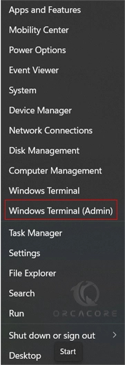 Windows terminal admin