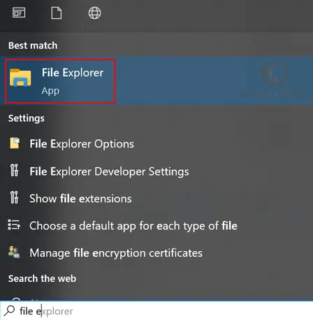 Open file explorer