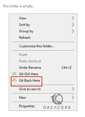 Git bash directory