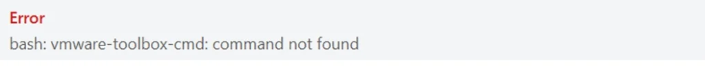 bash: vmware-toolbox-cmd: command not found