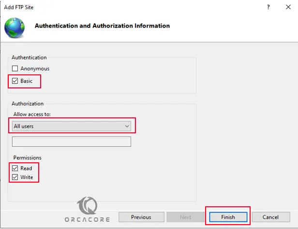 Authentication and Authorization information