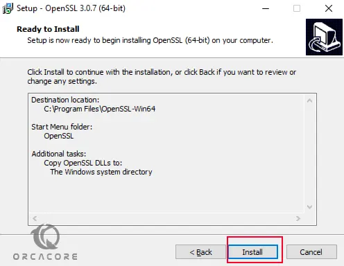 Install Openssl on Windows server