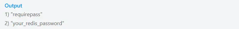 Redis Password config