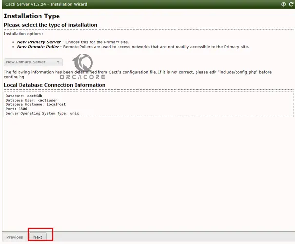 cacti Installation Type Ubuntu 22.04