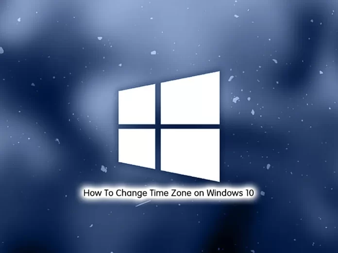 Change Time Zone on Windows 10